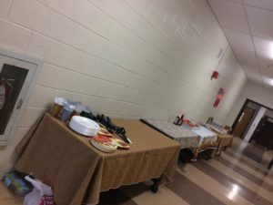 pictures of tables ready to be loaded with food