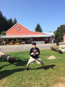 Student enjoying the day.