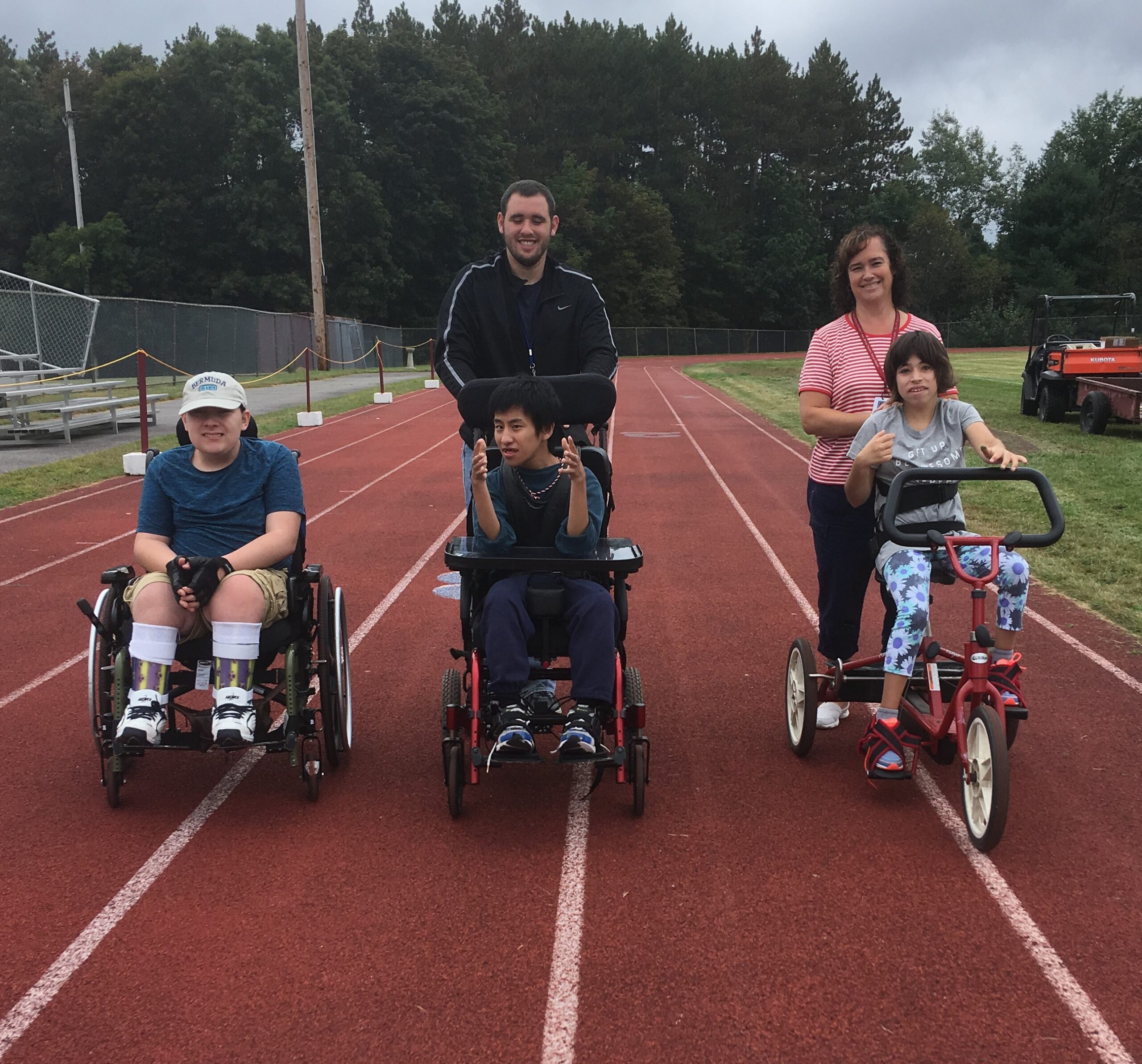 Students enjoying the weather.