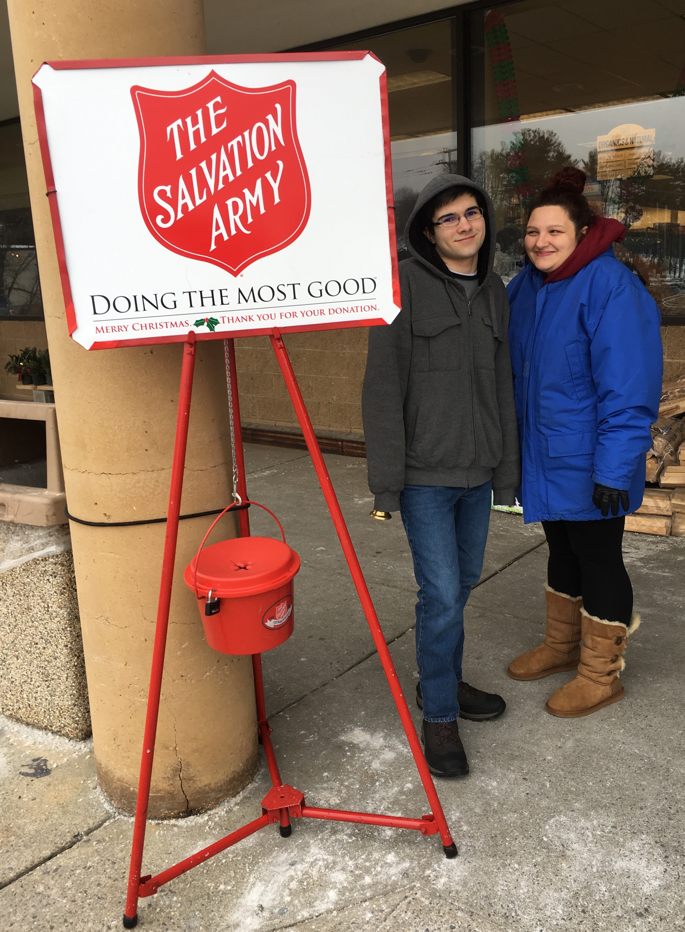 Caldwell Alt students volunteer to be bell ringers for the Salvation Army.