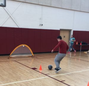 Special Olympics training.