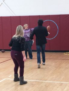 Special Olympics training.