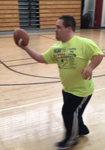 Special Olympics training.