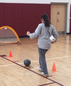 Special Olympics training.