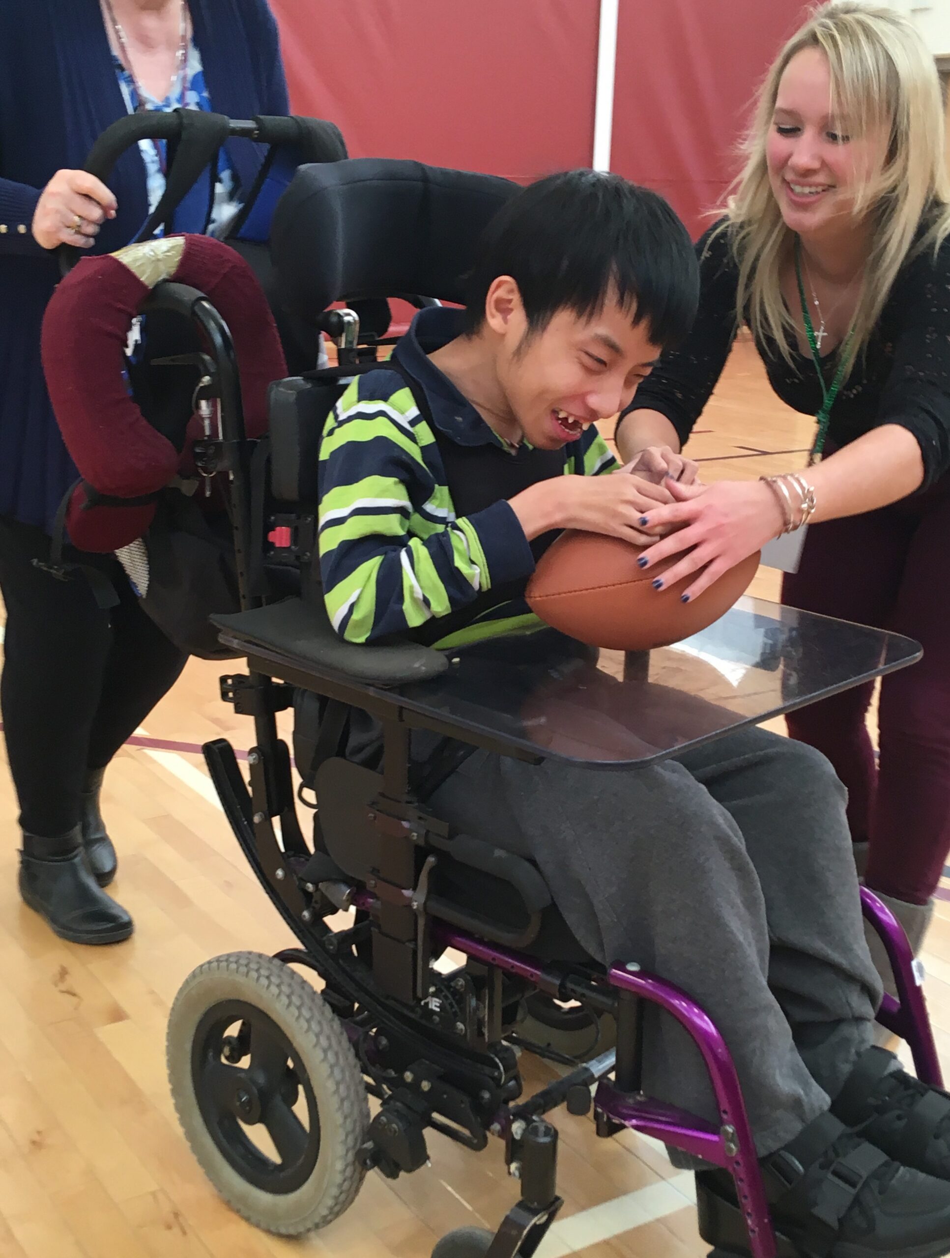 Special Olympics training.