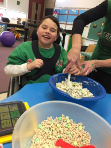 Preparing for St. Patrick's Day.