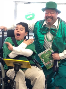 Preparing for St. Patrick's Day.