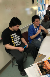 Students learning about electricity.