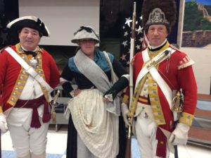 Students meet a regiment reenactment group.