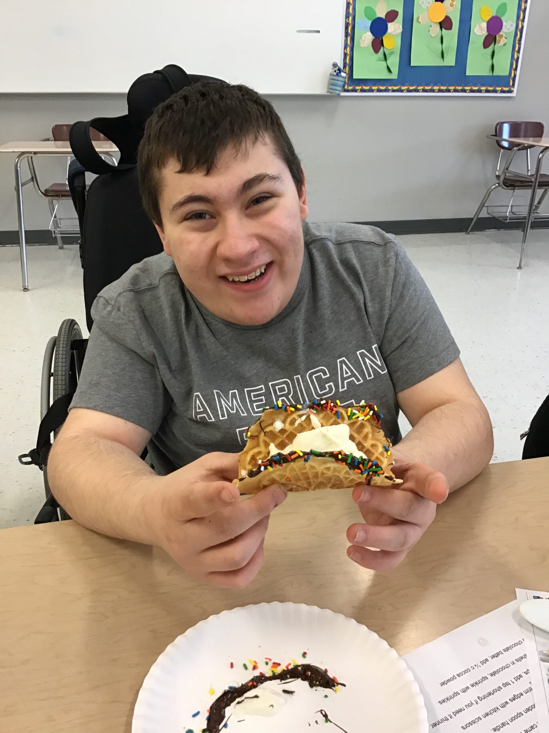 Eating mexican dessert on May 5th