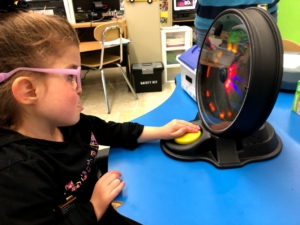 Discovering their 5 senses.