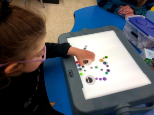 Discovering their 5 senses.