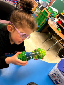 Discovering their 5 senses.